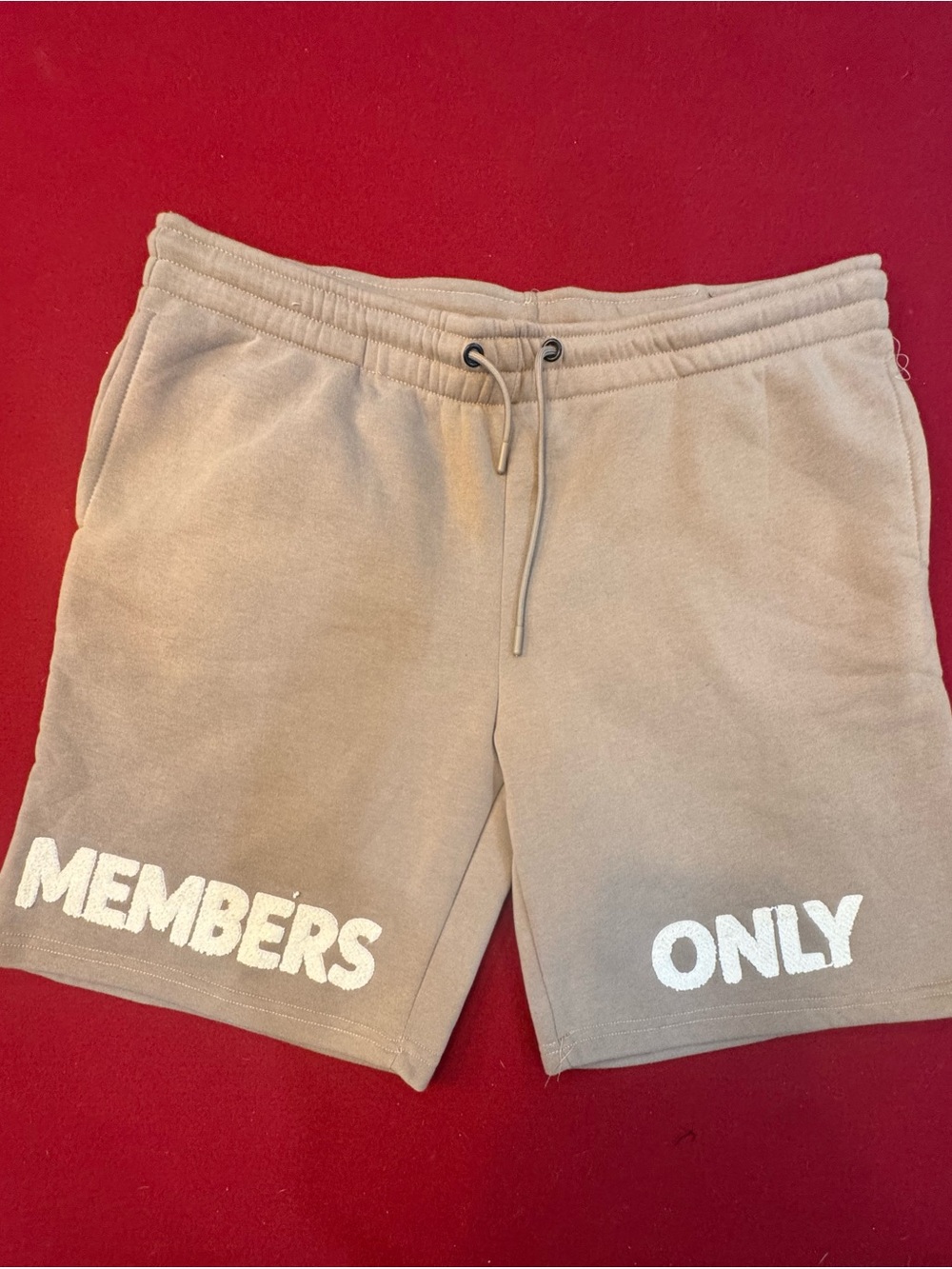 Members Only Beige Men's Fleece Shorts Size 3X